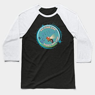 MODERN SANTA ON A MOTORCYCLE!! Baseball T-Shirt